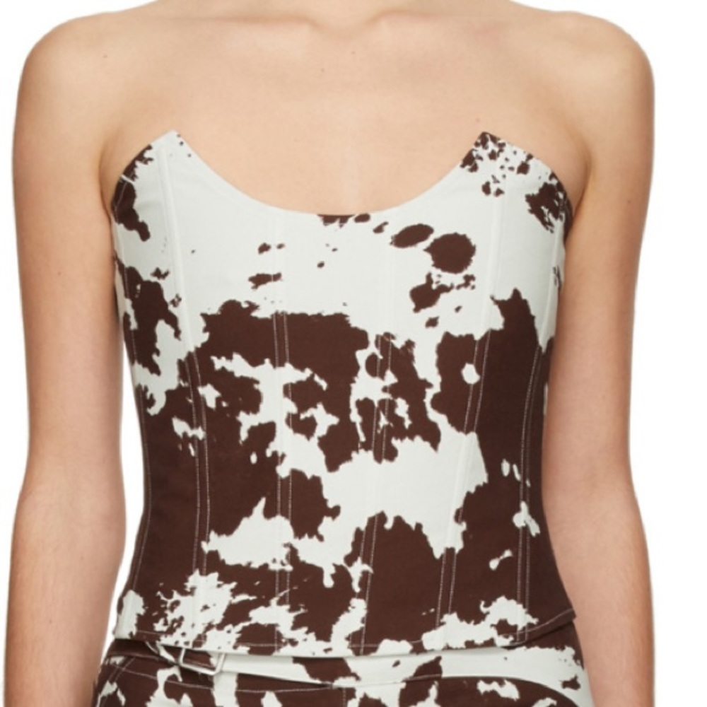 Miaou Leia Cow Print Corset